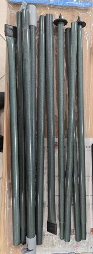 PIQUETS TUBES DROITS ACIER KAMPA - 2 PIECES