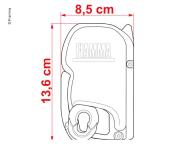 STORE CASSETTE FIAMMA F45S - 425cm - Boitier blanc - Toile ROYAL BLUE