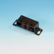 LOQUETEAU A BILLE ACIER 45x15mm POUR TIROIRS - BRONZE