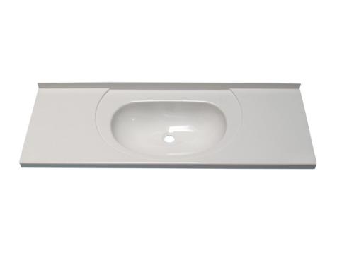 LAVABO ENCASTRABLE ET RECOUPABLE BLANC 89,5 x 31,5 x 13 cm
