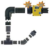 RACCORD DE TUYAU 40/32 MM DROIT AVEC FILETAGE MÂLE 1/4"