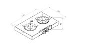 RECHAUD GAZ EN SAILLIE 2 FEUX CARBEST 290xB440 H95mm