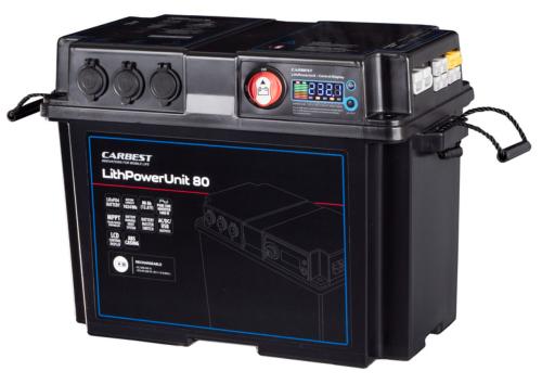 POWER STATION LITHIUM CARBEST PowerUnit 80 : Batterie LiFePO4 80Ah + Onduleur 1000W + Contrôleur solaire MPPT