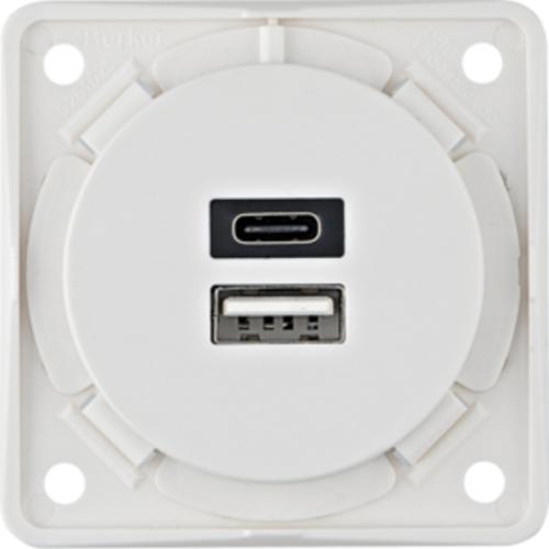 Prise de charge USB-A/-C - blanc polaire