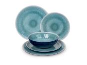 SERVICE EN MELAMINE DEEP WATER 12 pièces, pour 4 personnes