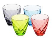 VERRES SAN 4 COULEURS BURANO 30 cl - LOT DE 4