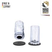 Les verres à schnaps en set de 2 SILWY® AVEC SOUS-VERRE MAGNETIQUE