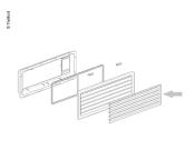 CACHE HIVER GRIS POUR GRILLE VENTILATION THETFORD (435 x 130 mm) 