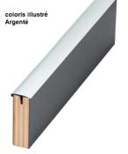 PROFIL T AVEC RETOUR NEZ 15mm - GRIS MOYEN - Rouleau de 40m