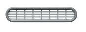 GRILLE VENTILATION OVALE 205X40mm ARGENTE