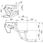 DOUBLE MARCHEPIED MOTORISE 12V THULE DOUBLE STEP V10 - 500mm 