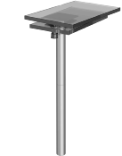 PIED DE TABLE 700mm DOUBLE PLATEAU PIVOTANT 360° ANTHRACITE ISLE 6957 