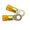 2 COSSES PLATES ISOLEES A OEILLET JAUNE 4-6MM²