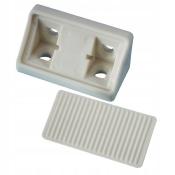 COIN DE CONNEXION PLASTIQUE 42x20x20 mm GRIS - BOITE DE 10