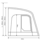 AUVENT GONFLABLE SPORTLITE 320L - hauteur 250 à 265cm 