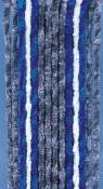 RIDEAU CHENILLE ANTI INSECTES - Gris/Bleu/Blanc- 56x185 cm