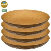 KOZIOL assiette creuse CLUB Ø22cm, lot de 4 nature wood