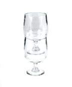 LOT DE 2 VERRES A VIN EMPILABLES ACRYLIQUE 25 CL