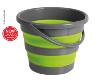 SEAU PLIABLE EN SILICONE 10L VERT & GRIS - CAMP4