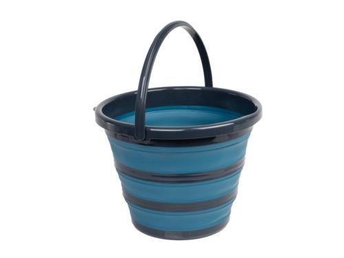 SEAU PLIABLE EN SILICONE 10L BLEU & GRIS - CAMP4