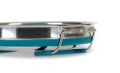 FAIT-TOUT 2L REPLIABLE EN ACIER INOX ET SILICONE BLEU PETROLE