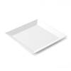 ASSIETTE A DESSERT CARREE 19CM MELAMINE PLASTOREX - BLANCHE