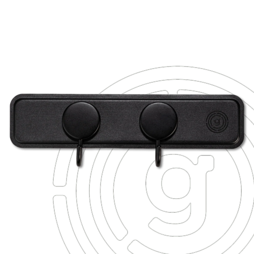 PORTE-MANTEAU HOLD ON AVEC BANDE NANO-GEL, NOIR - GELMAGS®