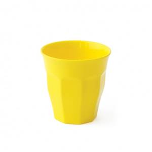 VERRE A FACETTES MELAMINE PLASTOREX 20cl - JAUNE