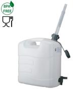 BIDON 15L - 42 x 36 x 18cm BOUCHON AVEC FLEXIBLE + ROBINET 