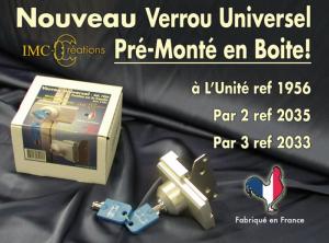 LOT 3 VERROUS UNIVERSEL IMC 1956 - FIXATION SUR LA TRANCHE