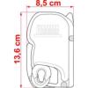 STORE CASSETTE FIAMMA F45s - 325cm- Boitier deep black - Toile ROYAL GREY