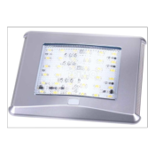 Plafonnier LED argent avec interrupteur, 156x124x13,5mm, 450lm, 7W