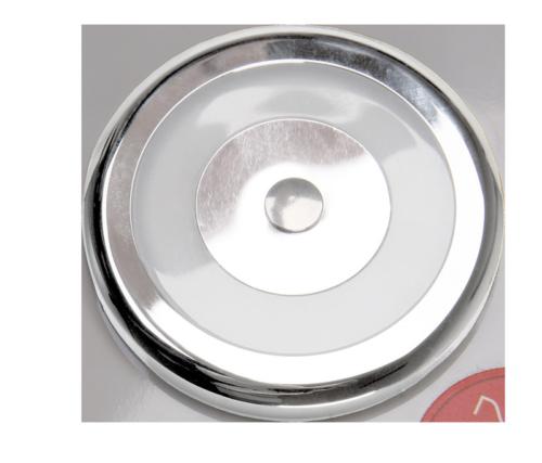 PLAFONNIER ROND CHROME A LED AVEC INTERRUPTEUR TACTILE ø 70 mm