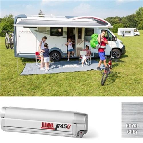 STORE CASSETTE FIAMMA F45S - 260cm - Boitier TITANIUM - Toile ROYAL GREY