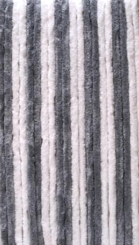 RIDEAU CHENILLE ANTI INSECTES POUR FOURGON - GRIS/BLANC - 120x185 cm