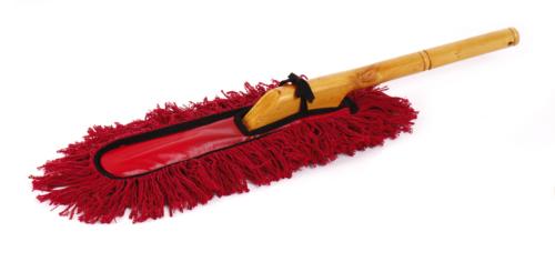 PLUMEAU A FRANGES EN COTON AVEC MANCHE EN BOIS