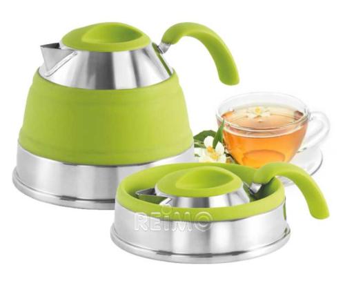 BOUILLOIRE PLIABLE INOX / SILICONE 1.5Litre OUTWELL VERTE