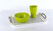 EGOUTTOIR PLIANT EN SILICONE GRIS ET BLANC 37x31x6/13cm