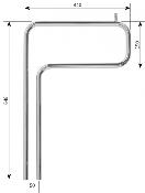 SECHE SERVIETTE CHROME 440 x 648 mm ALDE