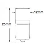 AMPOULE BA9S A LEDS 0.89W 12V BLANC CHAUD