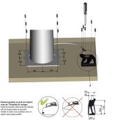 PIED DE TABLE TELESCOPIQUE 310-670mm, PLATEAU FIXE + PIED A POSER CATCH HPG