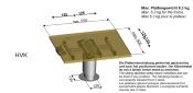 PIED DE TABLE TELESCOPIQUE 345-705mm, PLATEAU COULISSANT + PIED FIXE PRIMERO CONFORT HVK