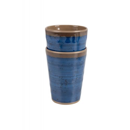 TASSES HALO BLEU - MELAMINE - Ø 8,5CM - 4 PCS - BO CAMP