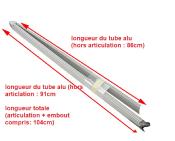 BRAS ARTICULE GAUCHE 2M AVEC 4 CABLES POUR STORE PROSTOR/BURSTOR P500