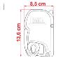 STORE CASSETTE FIAMMA F 45S - 230 - Boitier DEEP BLACK - Toile ROYAL GREY