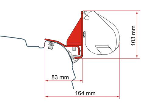 KIT ADAPTATEUR pour store  F 35 pro T5/T6 AVEC MULTIRAIL REIMO.