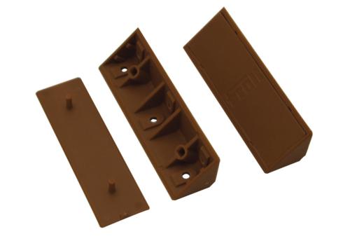COINS DE CONNEXION PLASTIQUE BRUN 60x21x21 - boite de 6