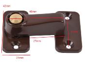 BLOCAGE TOURNIQUET PLASTIQUE MARRON 42 x 21mm