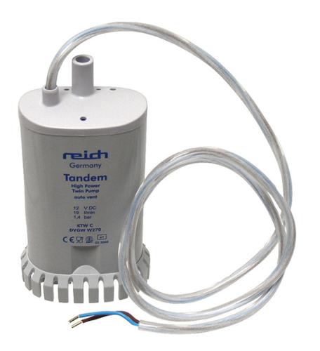 POMPE A EAU IMMERGEE REICH TWIN TANDEM 2 MOTEURS 19 L/min - 1.4Bar