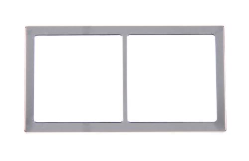 CADRE FINITION ARGENT CHROME DOUBLE SERIE PRESTO 2000